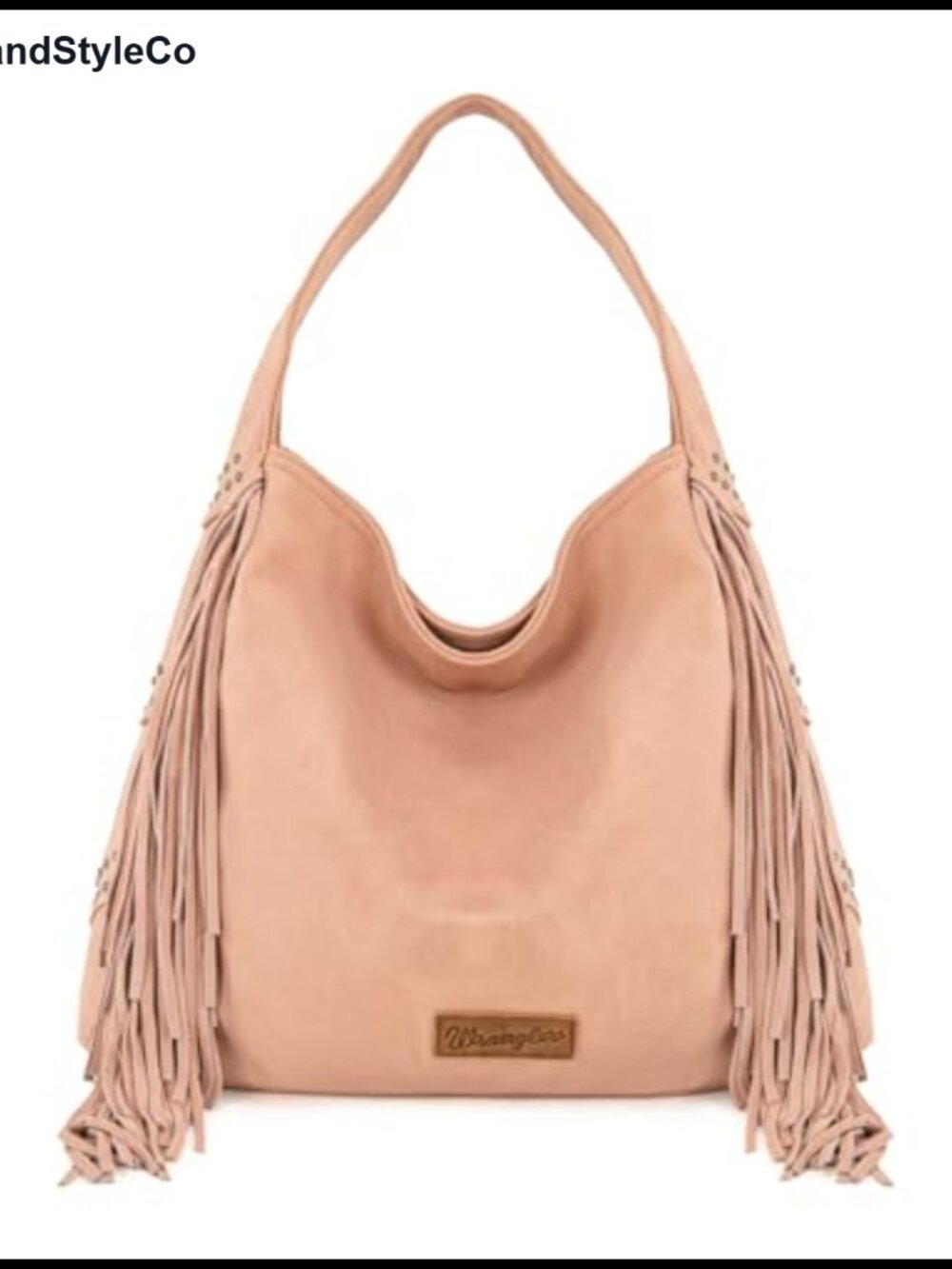 Wrangler Fringe Suede Hobo Bag Western Tassel Hippie Shoulder Purse
